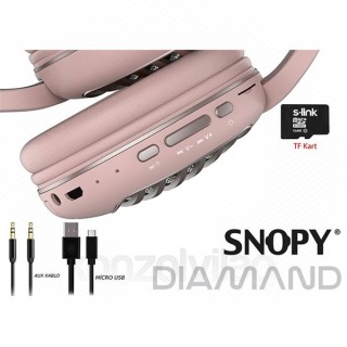 Rampage headset Wireless SN-BT55 (Bluetooth v5.0, sound control, micro-SD slot, pink) Mobile