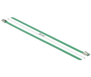 Delock stainless steel Cable bundles Length 200 x Width 4.6 mm green 10 pcs Dom