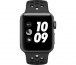 Apple Watch Series Nike 38mm Gray aluminum case antracit Black Nike with sports strap thumbnail