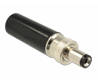 Delock DC connector male with plug size 5.5 x 2.1 mm and length 9.5 mm Dom