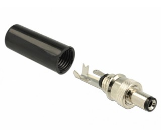 Delock DC connector male with plug size 5.5 x 2.1 mm and length 9.5 mm Dom