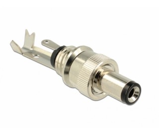 Delock DC connector male with plug size 5.5 x 2.1 mm and length 9.5 mm Dom