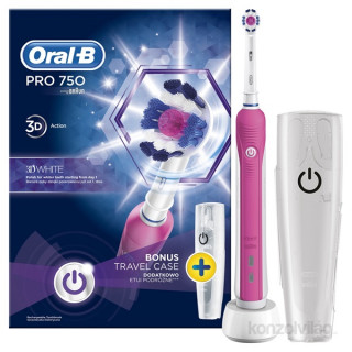 Oral-B PRO 750 3D White electric toothbrush + travel case  Dom