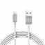 Delight silver iPhone Lightning data cable with LED light 1m thumbnail