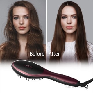 Anjou AJ-HC001 ionic hair straightener  brush Dom