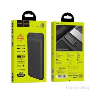 Hoco J52 2xUSB/microUSB/Type-C/10.000 mAh/Black powerbank Mobile