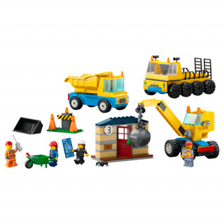 LEGO City Građevinski kamioni i kran s kuglom za rušenje (60391) Igračka