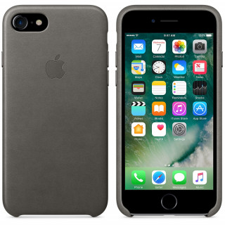 Apple IPhone Gray leather case Mobile