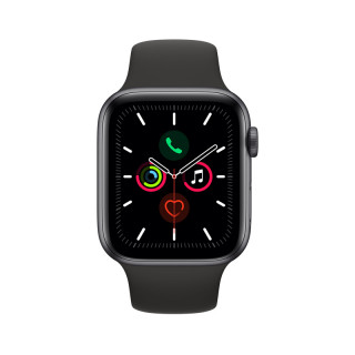 Apple Watch Series GPS, 44mm Space Grey aluminum Case with Black Sport Band S/M M/L Mobile