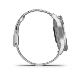 vívomove Luxe silver-Black Milanese type metal silver strap Mobile