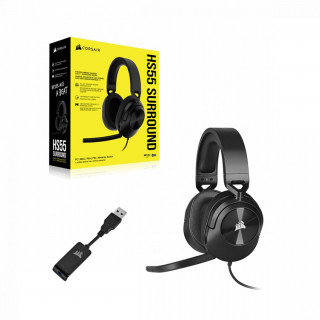 CORSAIR HS55 Surround Gaming Headset, Carbon (CA-9011265-EU) PC