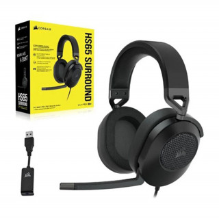 CORSAIR HS65 Surround Gaming Headset, Carbon (CA-9011270-EU) PC