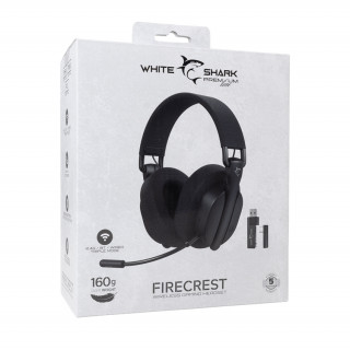 WHITE SHARK FIRECREST-B WS WGH-2444B bežične gaming slušalice s mikrofonom, crne PC