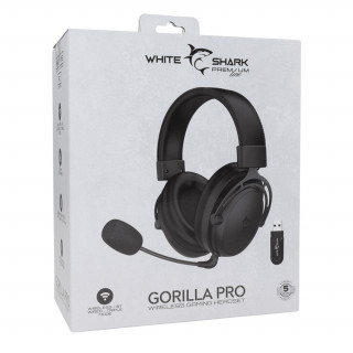 WHITE SHARK WSP WGH-2443B GORILLA PRO bežične gaming slušalice + mikrofon crna PC