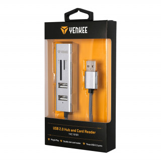 YENKEE YHC 101SR USB 2.0 hub i čitač kartica PC