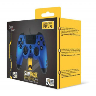 Steelplay - Slim Pack - žičani kontroler - plavi (JVAMUL00150) PS4