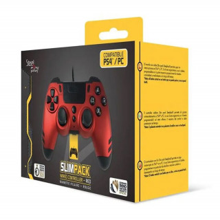 Steelplay - Slim Pack - žičani kontroler - Crveni (JVAMUL00151) PS4